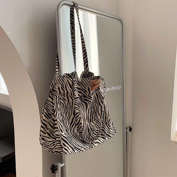 

shoulder bags simple large capacity zebra pattern bag for women's fashion in autumn and winter 2021