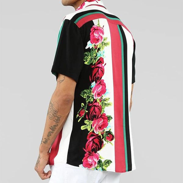 

men's casual shirts 2021 spring patchwork shirt for men fashion turn-down collar button male autumn vintage long sleeve loose streetwe, White;black