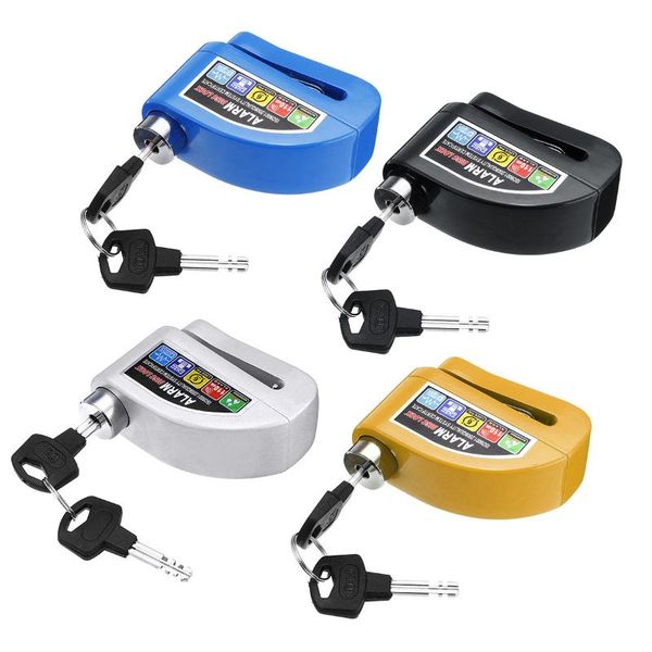 

theft protection universal motorcycle scooter bike lock metal security anti-theft wheel disc brake alarm kit 2m reminder cable and bag