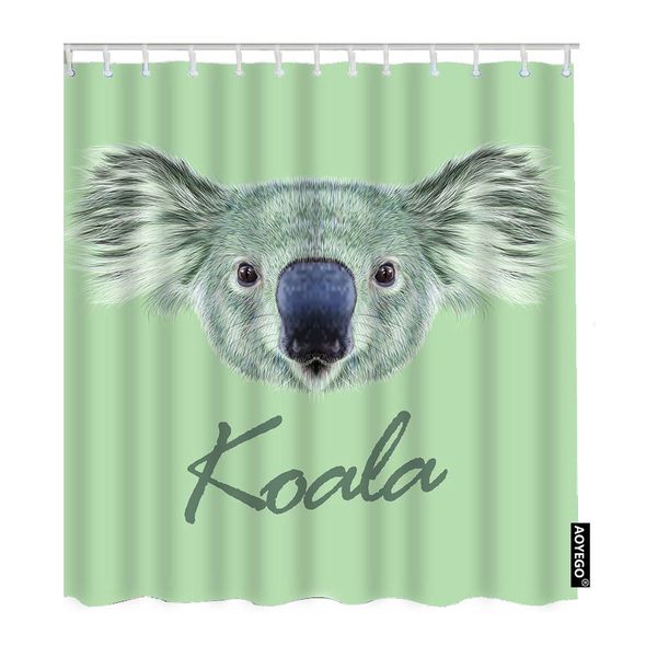

koala shower curtain set cute animal koala australia marsupial bear with fluffy face shower curtain 72x72 inch decorative