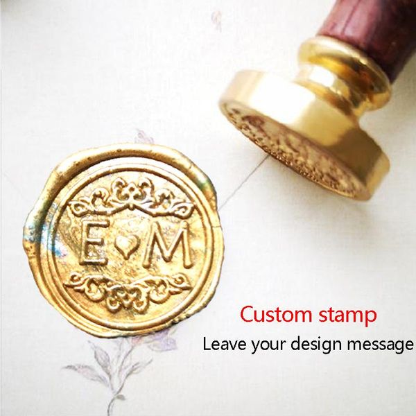 

customize double name time personalized letter wax stamp/sealing /wedding seal stamp custom invitations envelope painting supplies