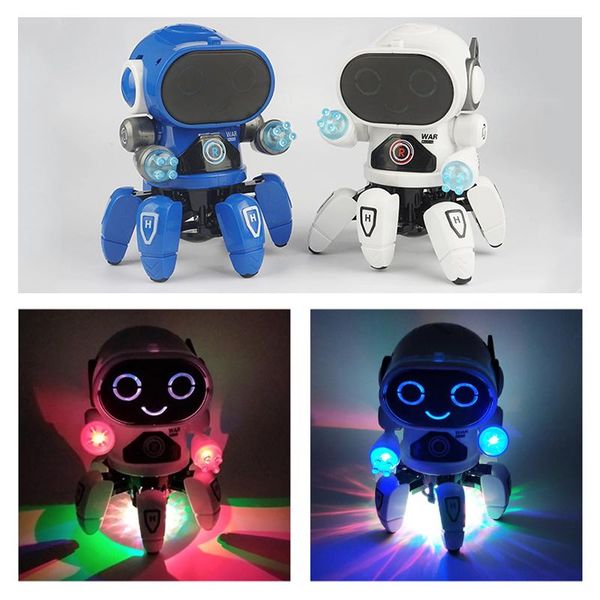 

smart home control dancing robot electronic walking toys with musical & led lighting ocs for kids intelligent gift