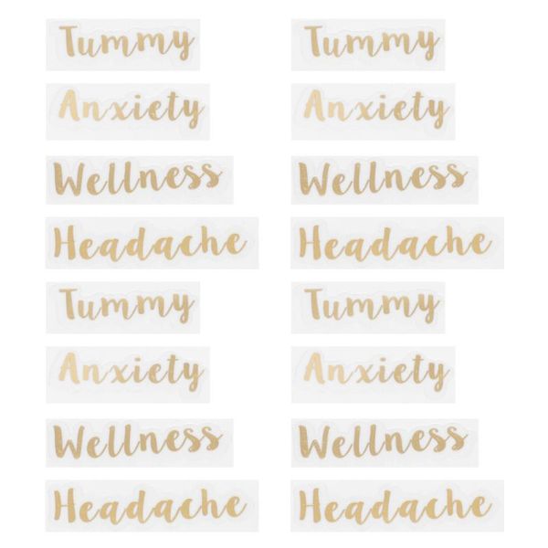 

storage bottles & jars 40pcs essential oil bottle labels golden letter tag sticker decals for