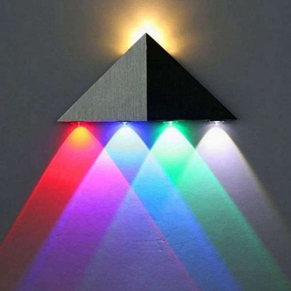 

wall lamps triangle led light bedroom porch el sconces lamp
