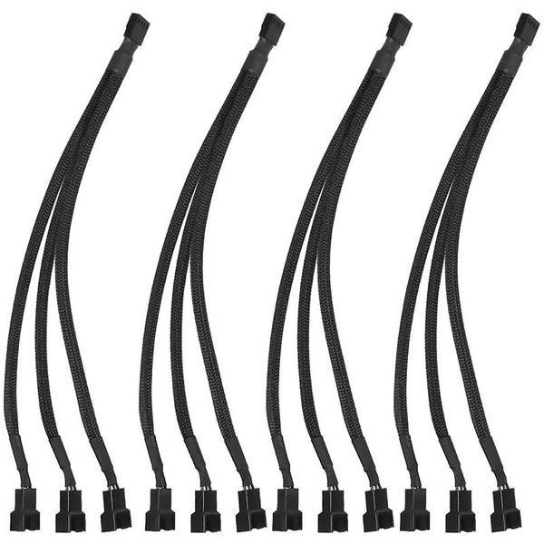 

pcs pwm fan splitter cable,fan adapter cable connector 4 pin 1 to 3 converter y shaped splitter, for computer pc cables & connectors