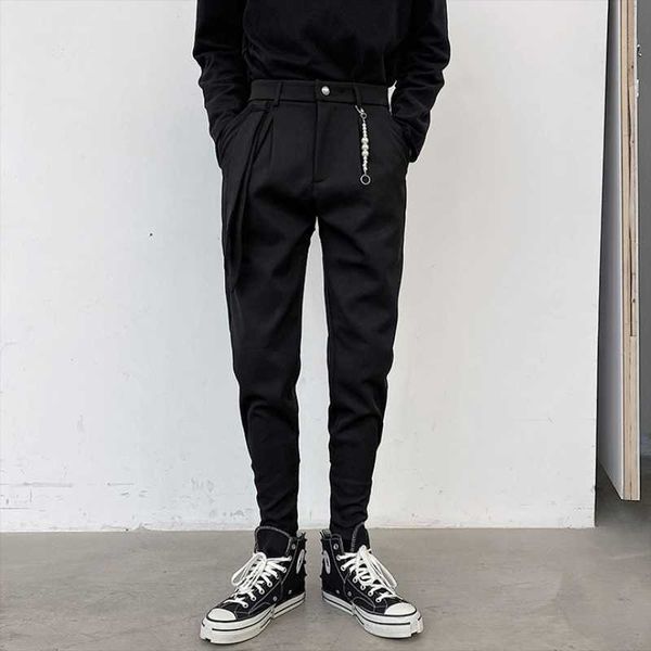 

men's pants men harun spring and autumn dark department simple wind urban youth fashion casual versatile large, Black