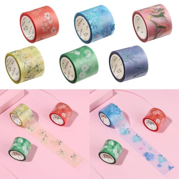 

gift wrap lovely flower pet transparent masking tape diary scrapbooking diy decorative sticker adhesive stickers