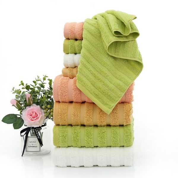 

towel 3 pieces bath towels thick cotton set face for adults washcloths high absorbent bathroom suit