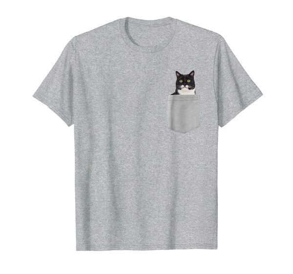

cat in your pocket tuxedo t shirt shirt, White;black