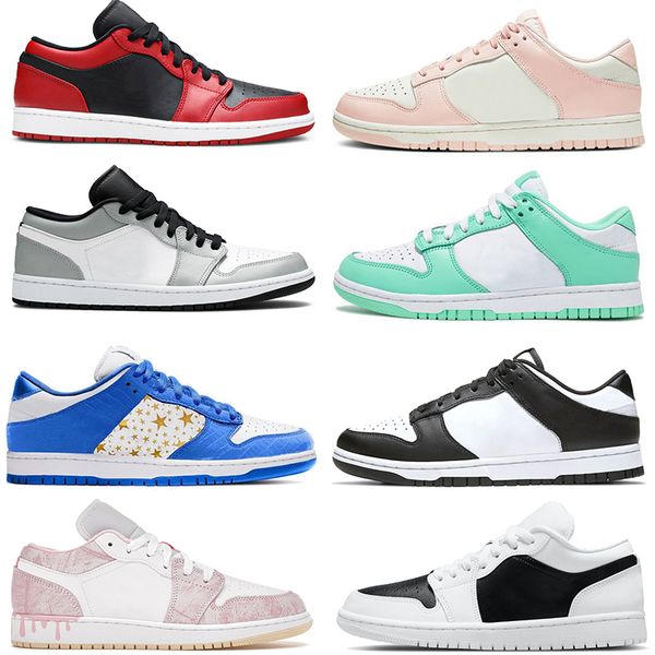 

wholesale sb white black men women low basketball shoes green glow light smoke grey court purple chunky dunky mens trainer outdoor sports sn