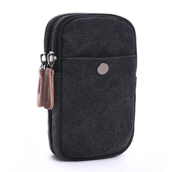 

canvas bag trend leisure waist men's wallet mobile multi color options bags