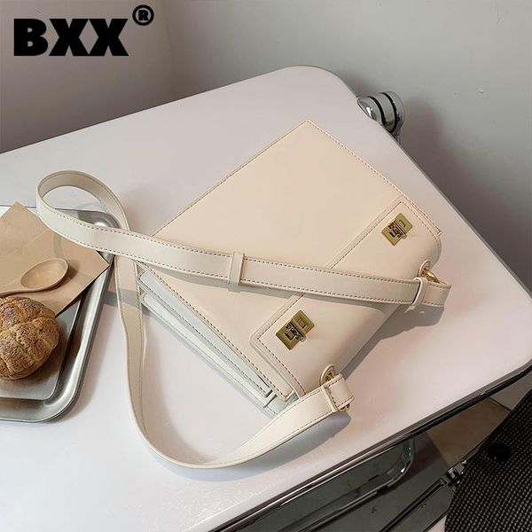 

shoulder bags [bxx] ladies vintage black pu leather simple women 2021 fashion hand bag lady trend handbags purses cb682