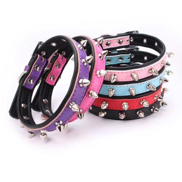 

cat collars & leads cool wind macarone pet collar leather nail shiny dog suitable for medium and small pets