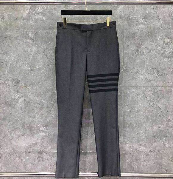 

men's suits & blazers 2021 fashion pants men casual suit gray business striped spring and autumn formal trousers ins, White;black