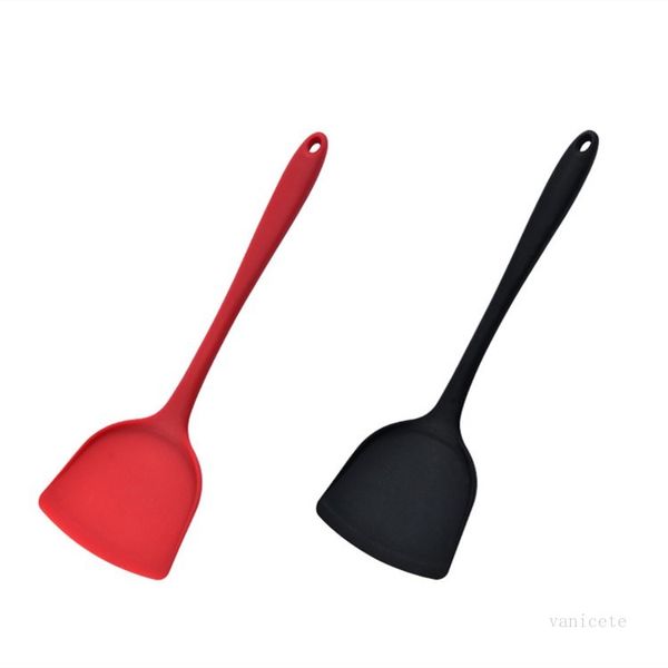 Cozinhar utensílios Cozinha Cozinhar Colher não fica com wok agitar frity com silicone espátula cozinha ferramentas T2I52199