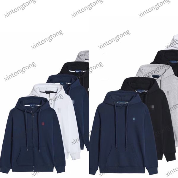 

men's hoodies & sweatshirts mens designer hooded embroidery womens hoodie fashion streetwear autumn and winter pullover clothing zippe, Black