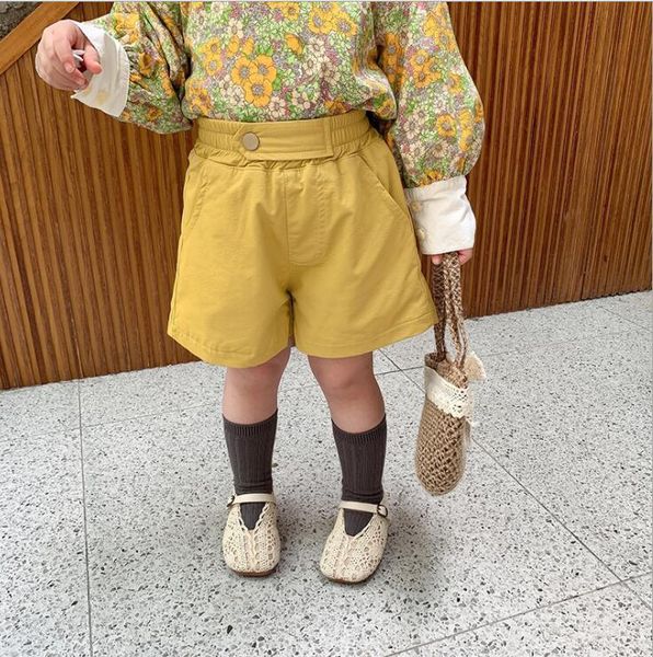 

2021 new arrival girls pu leather shorts autumn cotton fashion girls shorts 1-7 years qv344, Black