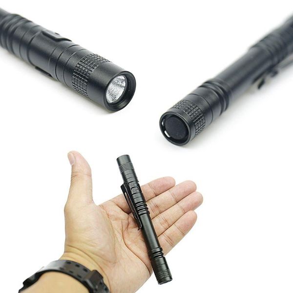 

flashlights torches j2fb portable pencil pocket light led waterproof torch aluminum alloy outdoor camping hiking lamp usb recharg