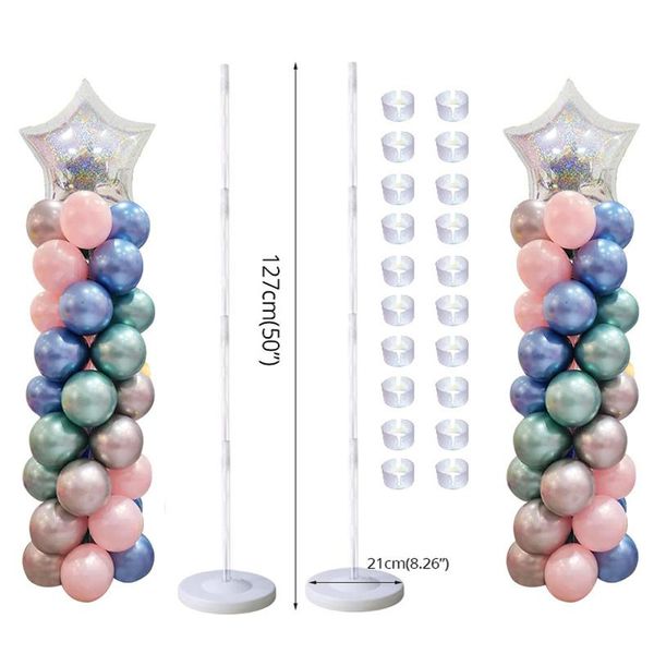 

party decoration meidding happy birthday balloon column stand with base and pole for wedding latex ballons holder arch supplies