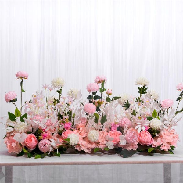 

decorative flowers & wreaths wedding 100cm flower row arch arrangement stage road lead scene layout party decoration floral