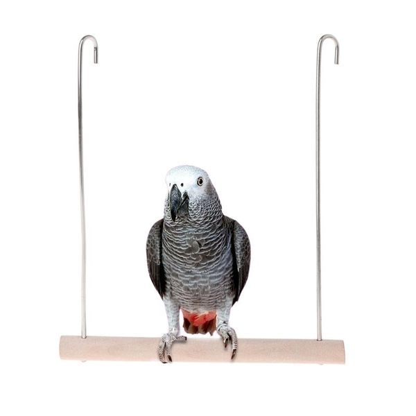 

other bird supplies natural wooden birds perch parrots hanging swing cage pendant toys stand holder