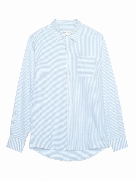 

men striped pocket front shirt 88ig#, White;black