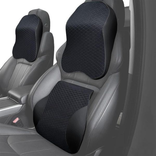 

seat cushions lumbar support car waist cushion memory foam massager neck headrest pillow for chair home office relieve pain