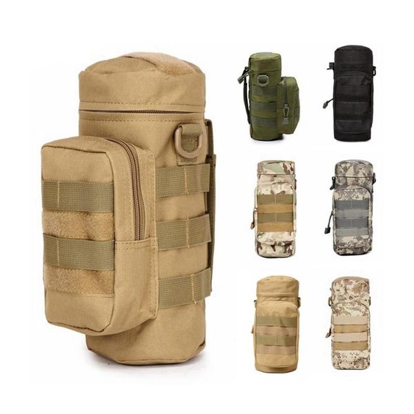 

outdoor bags tactical molle pack water bottle pocket camouflage military army backpack hunting hiking camping nylon shoulder kettle bag