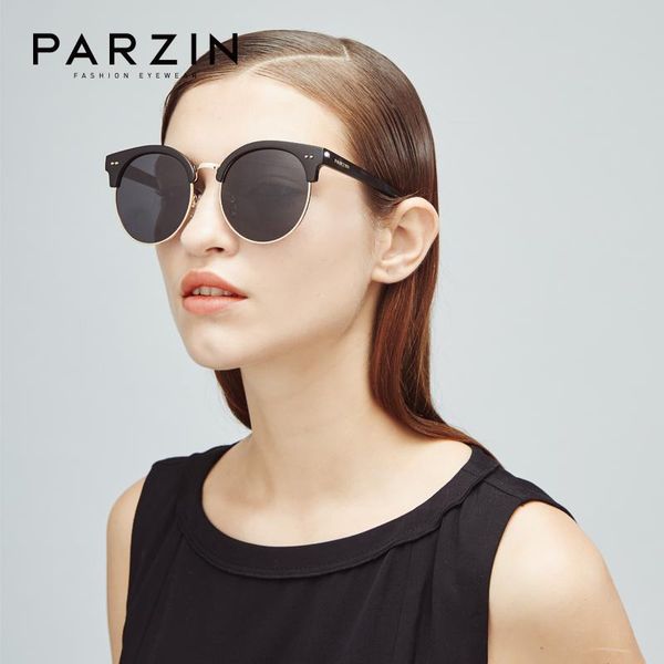 

sunglasses parzin tr90 women round vintage sun glasses for men polarized driving goggles anti-glare eyewear uv400 gafas de sol, White;black