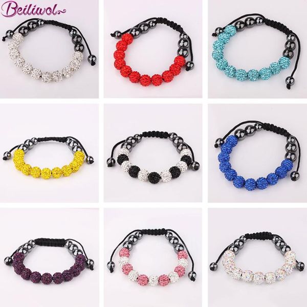 

charm bracelets beads bohemia for women jewelry 10mm crystal stone diy braid resizable fashion girls gift bangles 2021 sale, Golden;silver