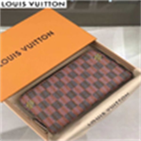 

card brand designer evening luxury pt0k m68662 holders red grid men clutches long compact wallet purse chain wallets key
