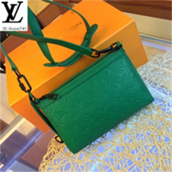 

brand designer luxury 2ov8 m54330 green embossed triangle bag women handbags iconic bags handles shoulder bags totes cross body bag clut