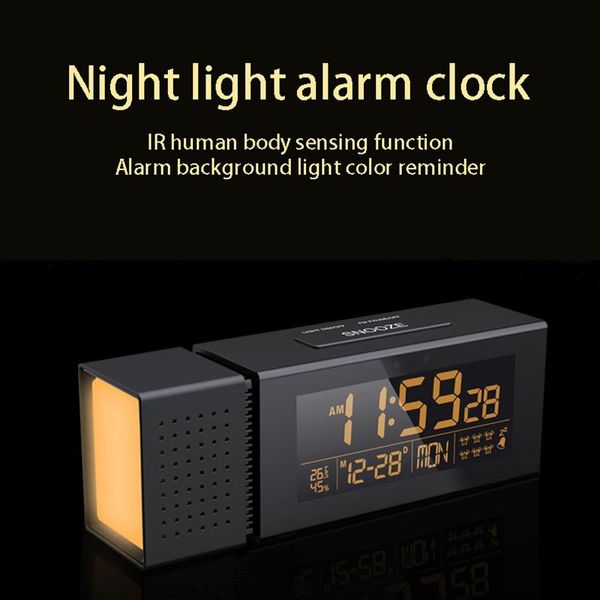

multifunctional alarm clock sound and light digital household night ir human body induction function cell phone mounts & holders