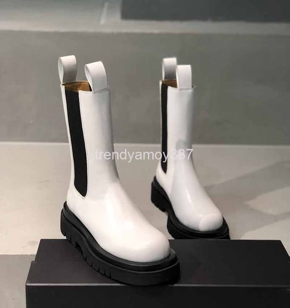 

boots martin boots women's british style autumn fashion thick bottom chelsea increased round head and thin, Black