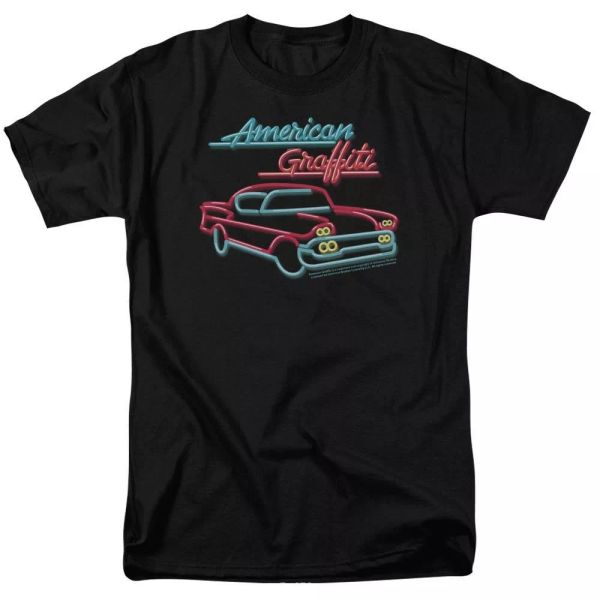 

American Grafitti Neon T-Shirt Sizes S-3X NEW, White;black