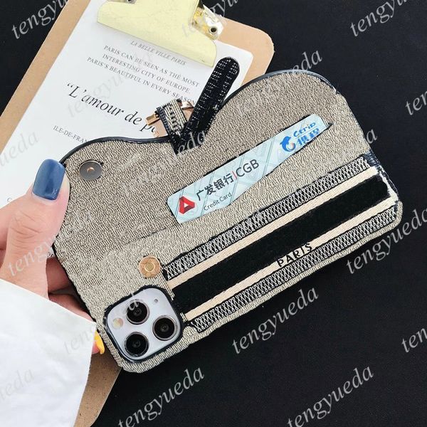 

deluxe designer phone cases for iphone 11 12 13 14 pro max xs xr xsmax 7 8 plus fashion leather card holder wristband designer cellphone cov