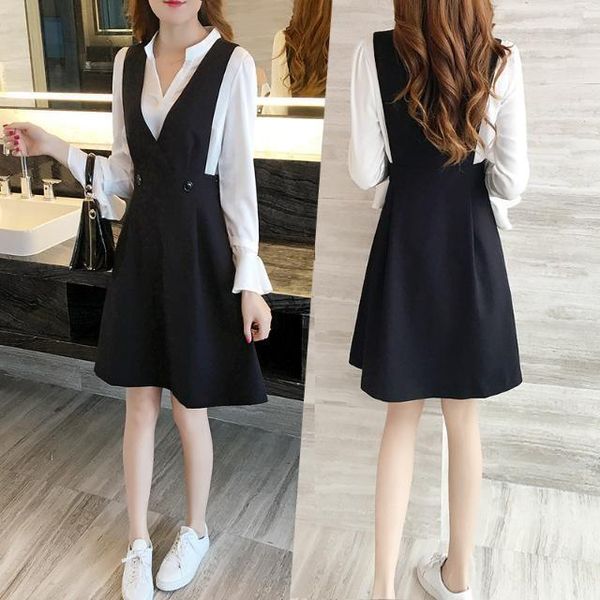 

women's wool & blends big size dress spring 2021 fat sister's two piece slightly age reducing early suit, Black