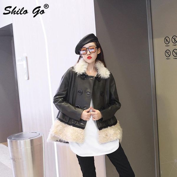 

women's leather & faux b-8-156, Black