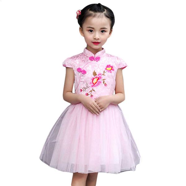 Prinzessin Kleid Für Kind Mädchen Floral Kinder Sommer Kleid Mesh Mädchen Kleid 6 8 12 Jahre Kinder Kleidung Chinesischen Stil kleidung Für Mädchen Q0716