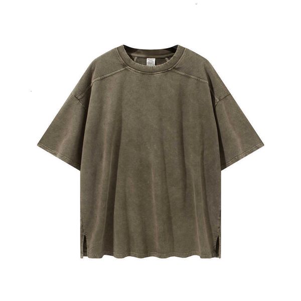 

summer t shirt garment washed terry hip cotton vintage tee, White;black