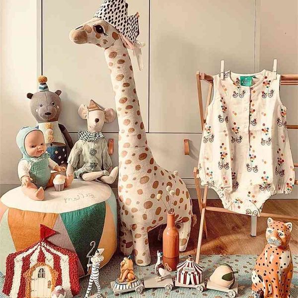 

ins nordic cartoon giraffe creative cute standing sleeping doll plush toy