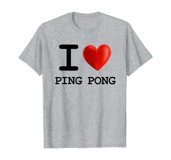 

i love ping pong heart sport t shirt, White;black