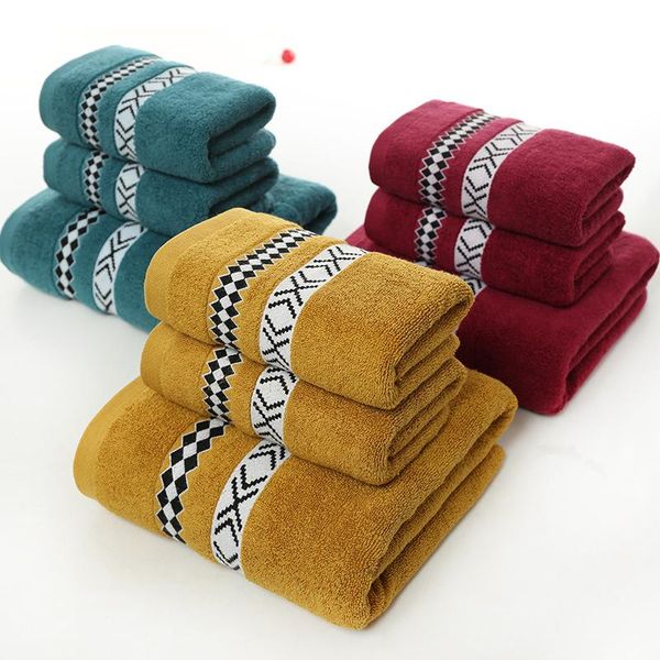

towel 100% cotton bath sets ,1 large towels,2 hand towels,soft highly absorbent bathroom towels beach shower