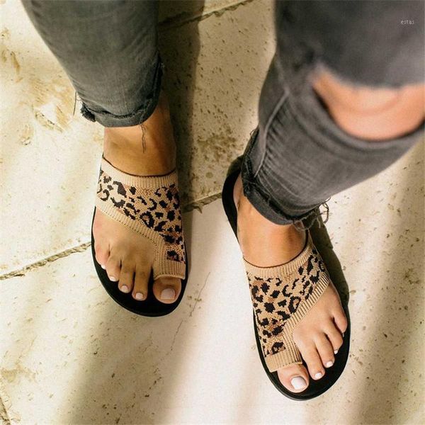 

slippers 2021 summer women comfy platform flat ladies casual soft clip toe foot correction sandal orthopedic bunion corrector1, Black