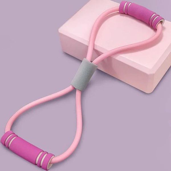 

resistance bands yoga gym fitness 8 word chest expander rope workout muscle trainning rubber exercise