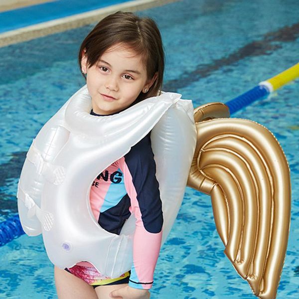 

children's swimwear net red angel wing wings inflatable swimsuit life vest & buoy
