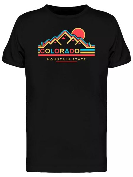 

Retro Colorado Mountain State Men's Tee -Image by Shutterstock, White;black