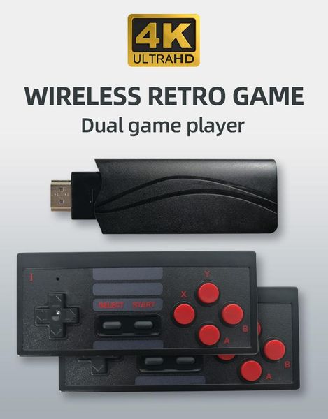 

bit tv wireless handheld mini build in 628 classic dual gamepad /av output portable players game
