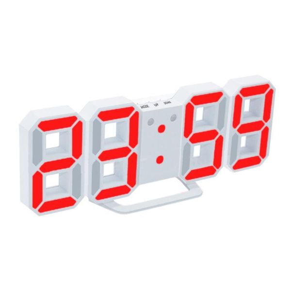 

wall clocks 3d morden led digital clock table desk alarm watch durable night light lamp