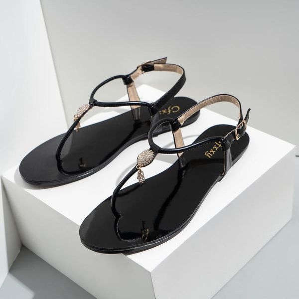 

leisure women's slippers outdoor sandals flat female footwear pure women flip flops sandalias de las mujeres, Black